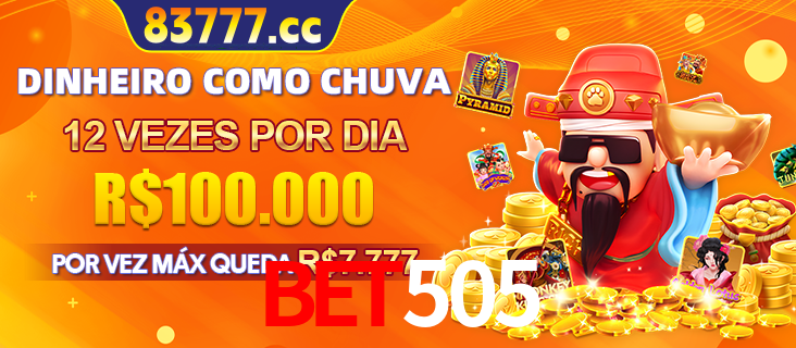Banner do programa de recompensas Recomende para amigos do bet505, detalhando os bônus por convidar amigos, com prêmios que chegam a R$288.888.